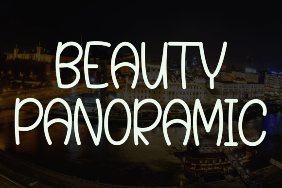 Panoramic Font PNG with transparent background - Preview 6