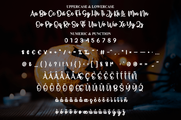 Pumpkin Midnight Font PNG with transparent background - Preview 6