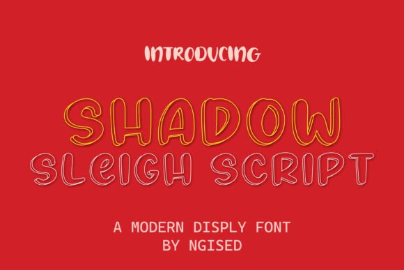 Shadow Sleigh Script Font PNG with transparent background - Preview 1