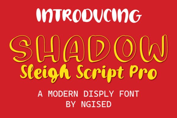 Shadow Sleigh Script Pro Font PNG with transparent background - Preview 1