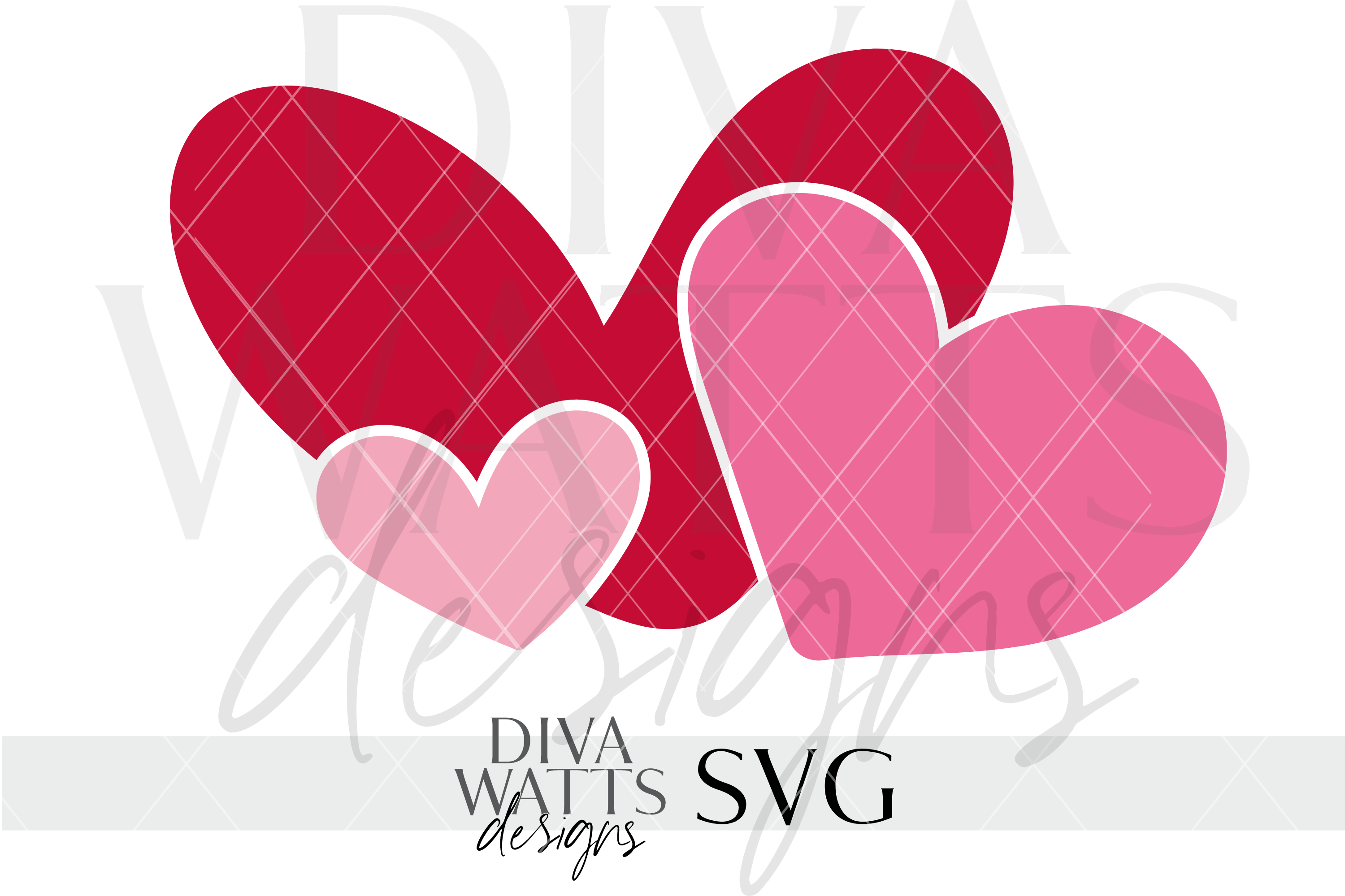 Trio Heart Illustration SVG Graphic by Diva Watts Designs · Creative ...