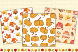 Autumn Seamless Pattern, Fall Patterns Graphic by Gloria Designed It ...