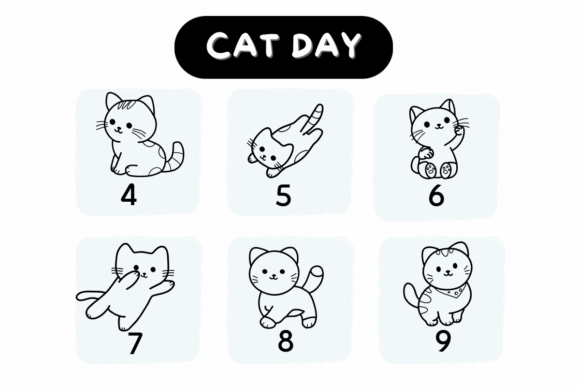 Cat Day Font PNG with transparent background - Preview 3