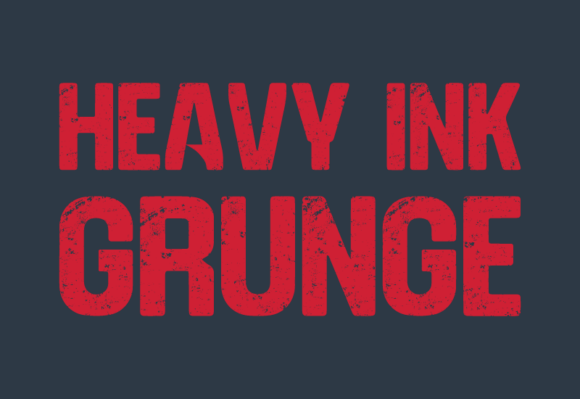 Heavy Ink Grunge Font PNG with transparent background - Preview 1