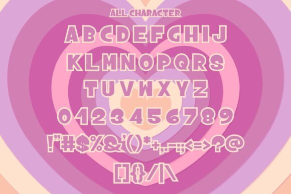 Kids Groovy Font PNG with transparent background - Preview 5