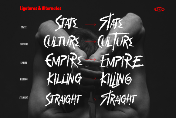 Nocture Font PNG with transparent background - Preview 2