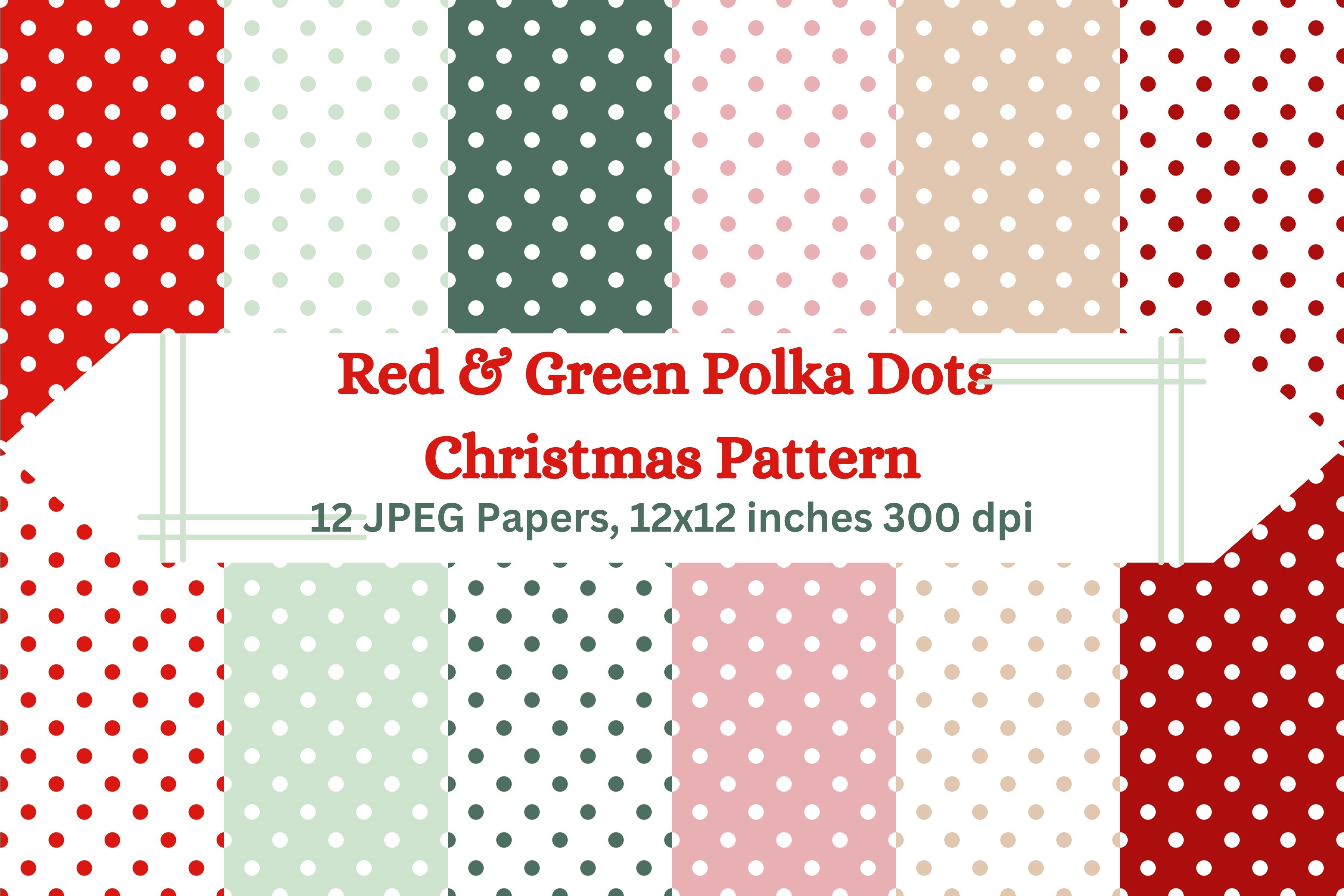 Red & Green Polka Dots Christmas Pattern