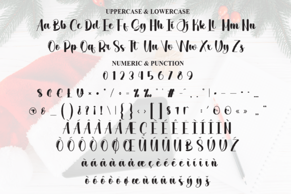 Santa Notebook Font PNG with transparent background - Preview 6