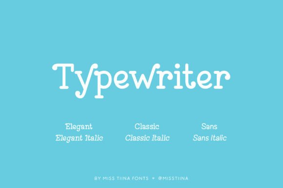 Typewriter Font by Miss Tiina preview