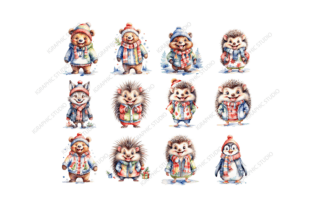 Winter Animals Clipart Bundle Graphic by Igraphic Studio · Creative Fabrica