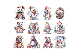 Winter Animals Clipart Bundle Graphic by Igraphic Studio · Creative Fabrica