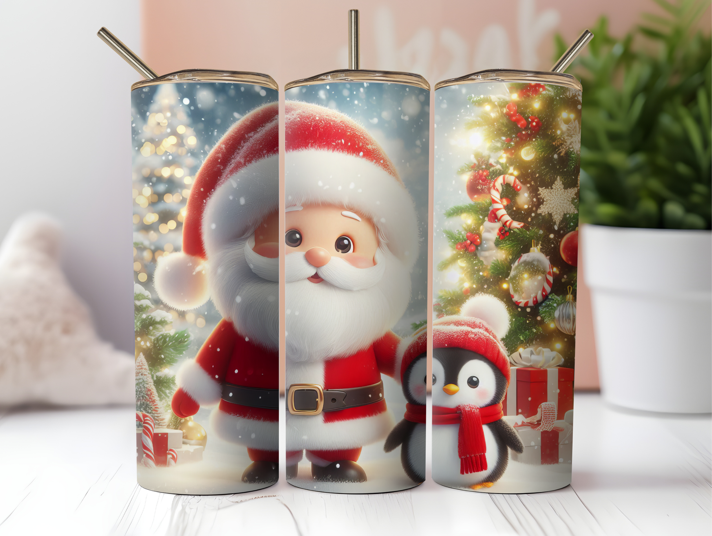 20oz Christmas Penguin Tumbler Wrap PNG Graphic by RahatKDP · Creative ...