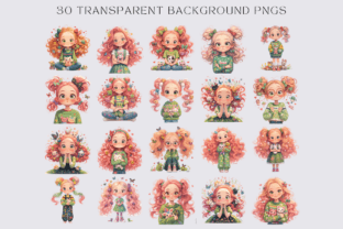 30 Whimsical Kawaii Girls PNG Clipart Graphic by Studio Glam · Creative ...