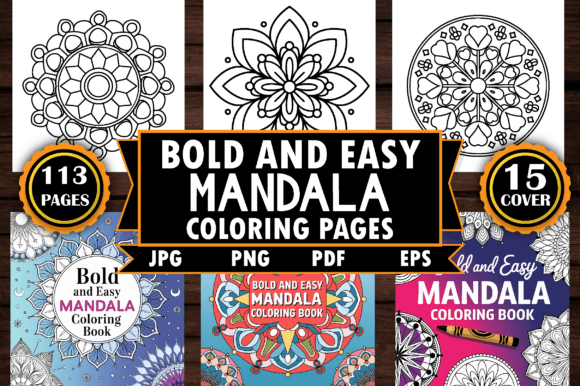 Bold and Easy Mandala Coloring Pages
