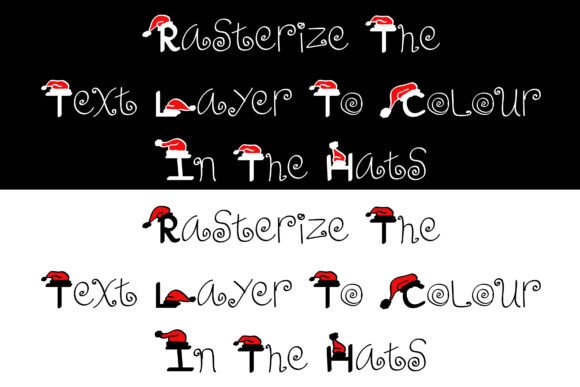 Christmas Hats Font PNG with transparent background - Preview 2