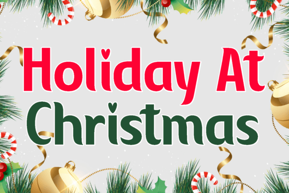 Christmas Positive Font PNG with transparent background - Preview 4