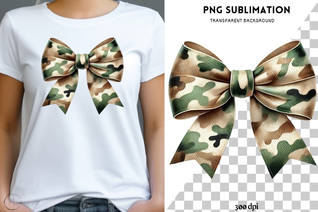 Coquette Camo Bow for Hunting Season Graphic by Tanya Kart · Creative ...