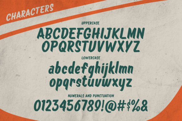 Cowtail Brush Font PNG with transparent background - Preview 5