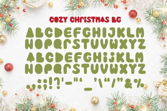 Cozy Christmas Font PNG with transparent background - Preview 2
