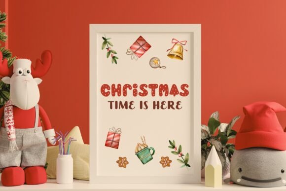 Cozy Christmas Font PNG with transparent background - Preview 5