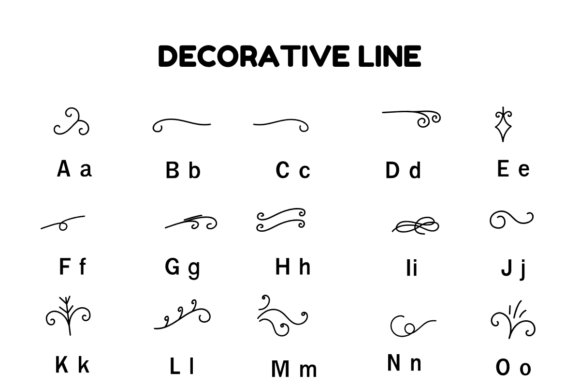 Decorative Line Font - Preview 1