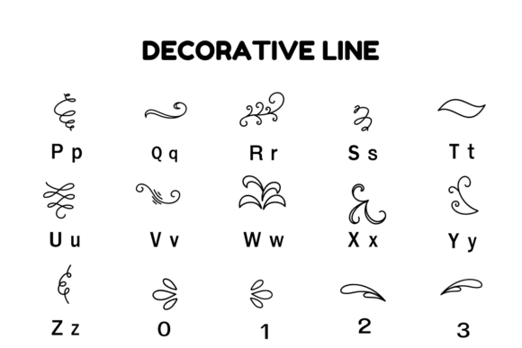 Decorative Line Font - Preview 2