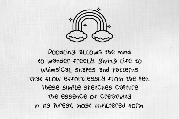 Doodle Path Font PNG with transparent background - Preview 1