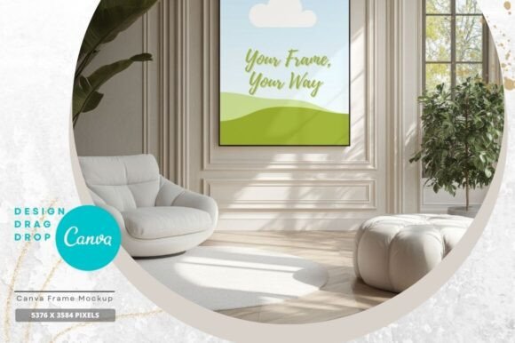 Easy-Edit Canva Picture Frame Mockup S0