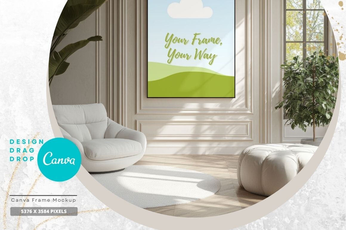 Easy-Edit Canva Picture Frame Mockup S0