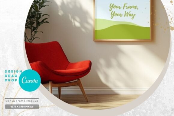 Easy-Edit Canva Picture Frame Mockup S05