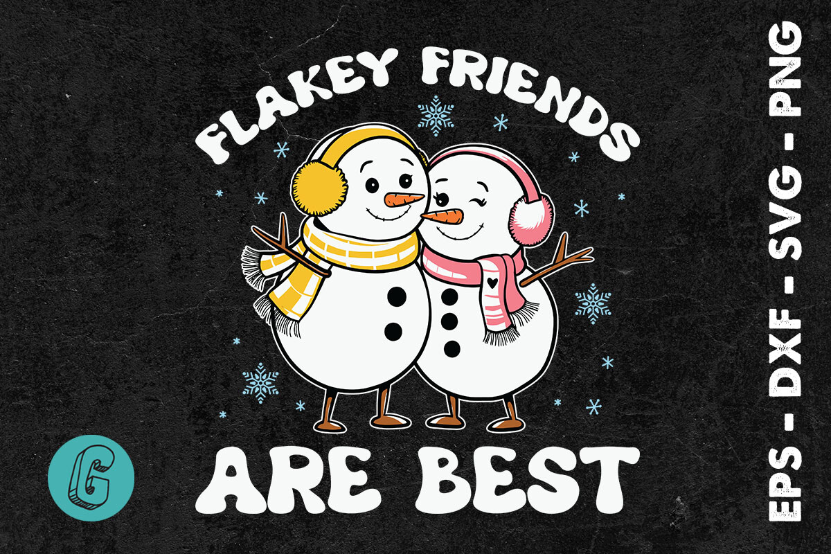 Flekey Flakey Friends Best Funny Snowman SVG Graphic by Glamour · Creative Fabrica