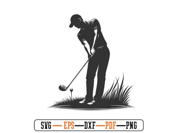 Golf Playing Svg Silhouette Vector File Graphic by CraftPioneer ...