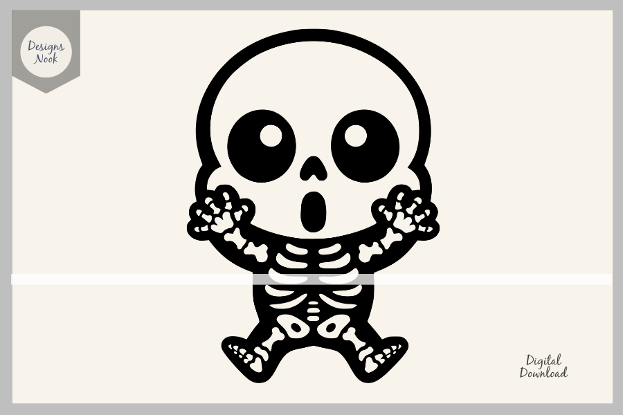 Halloween Skeleton SVG Clipart DXF PNG Graphic by DESIGNS NOOK ...