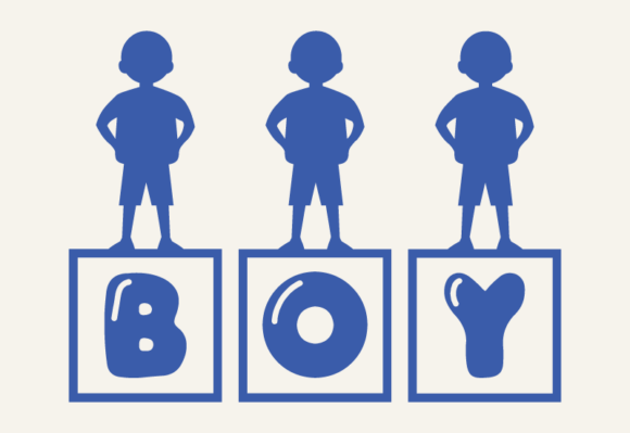 Kids Block Font PNG with transparent background - Preview 1