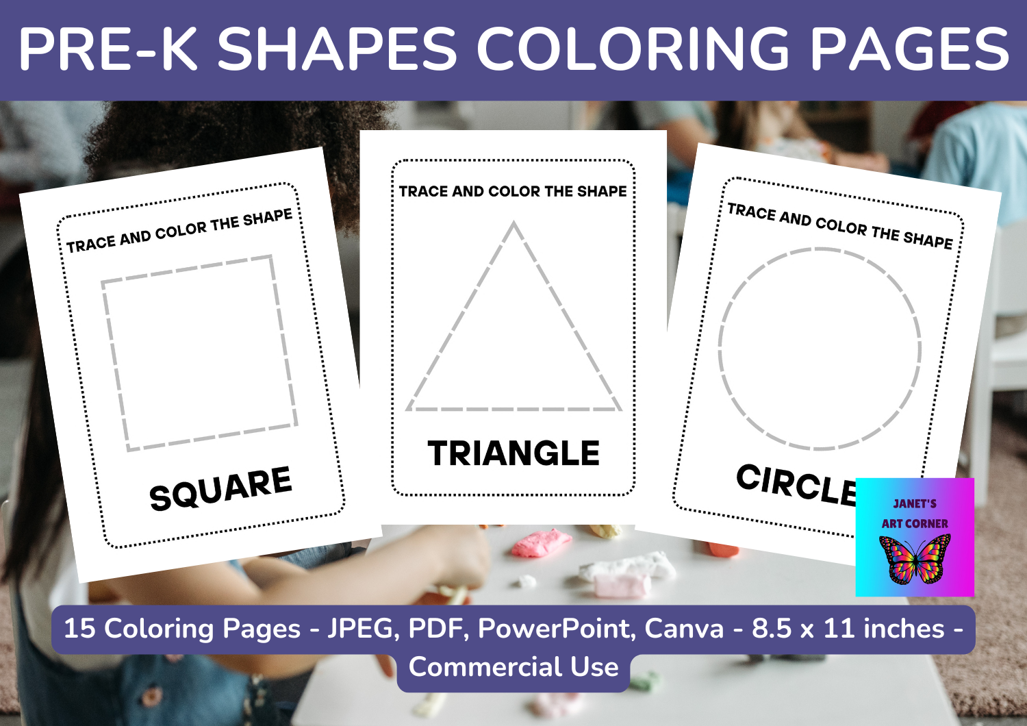 PreK Shapes Coloring Pages