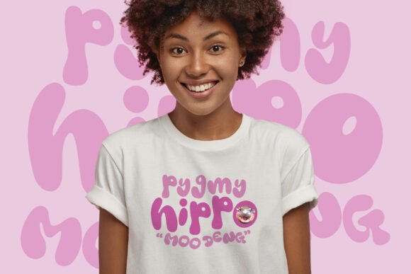 Pygmy Hippo Font PNG with transparent background - Preview 5