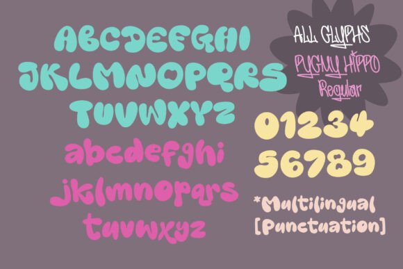 Pygmy Hippo Font PNG with transparent background - Preview 6