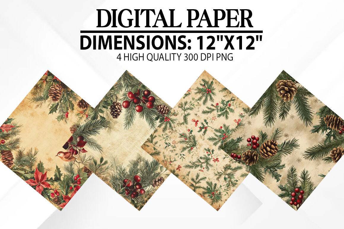 Red Christmas Digital Papers Graphic by fokira · Creative Fabrica