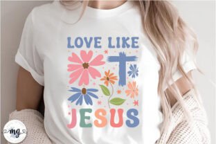 Retro Love Like Jesus SVG Graphic by Moslem Graphics · Creative Fabrica