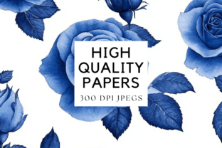 Royal Blue Rose Digital Papers Graphic by Clip Craft Emporium ...
