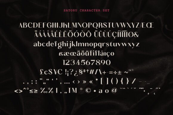 Satoru Font PNG with transparent background - Preview 2