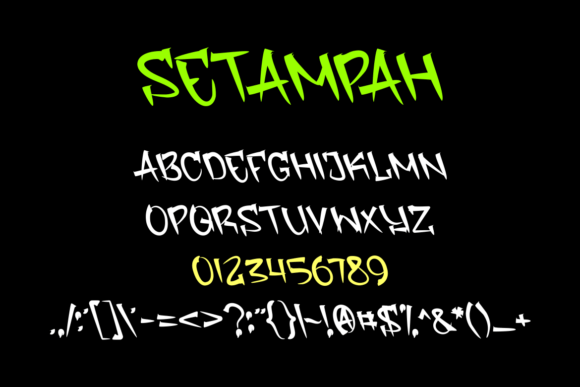 Setampah Font PNG with transparent background - Preview 3