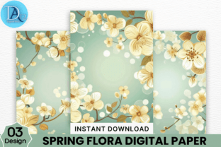 Spring Floral Digital Paper Graphic by Digital_Art12 · Creative Fabrica