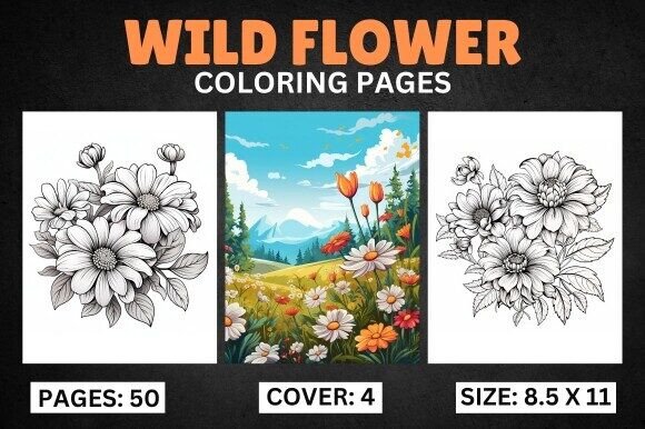 Wild Flower Coloring Book for Adults