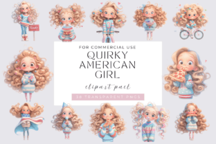 38 Quirky American Girl PNG Clipart Graphic by Studio Glam · Creative ...