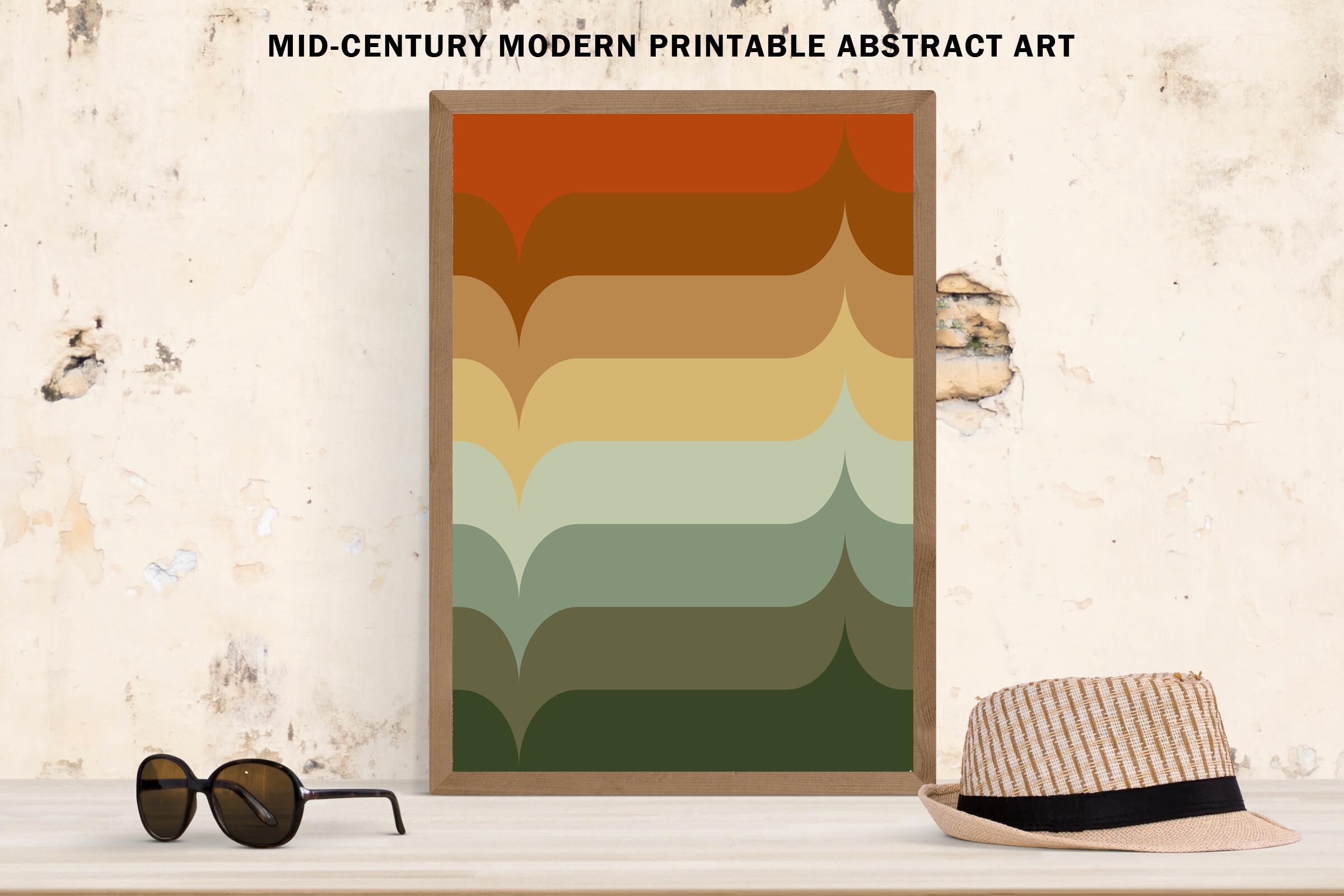 Abstract Geometric Color Gradient Art