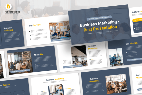 Business Marketing - Google Slides Graphic Presentation Templates By IqsiartStudio
