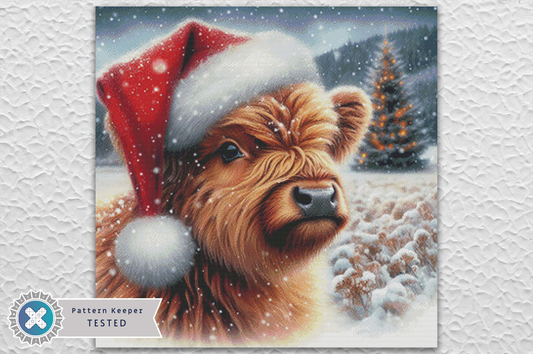 Christmas Highland Cow Cross Stitch PDF