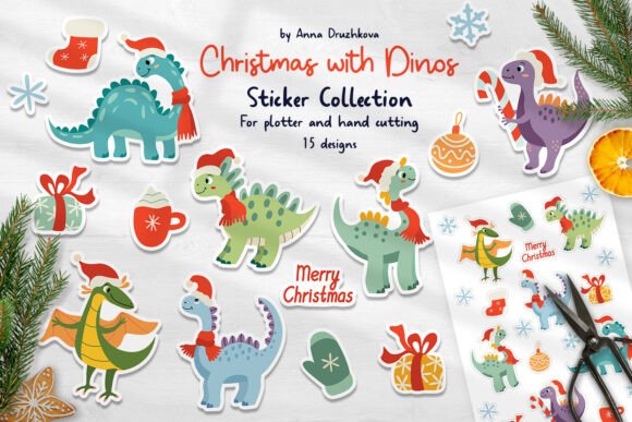 Christmas with Dinos Sticker Collection