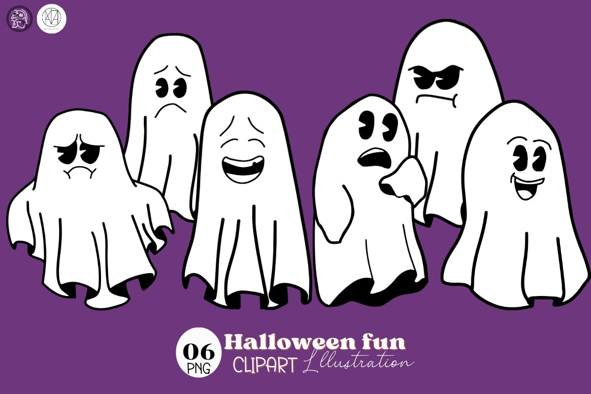 👻 Cute Ghost Cloak Halloween- 06 PNG Graphic by Momixzaa · Creative Fabrica